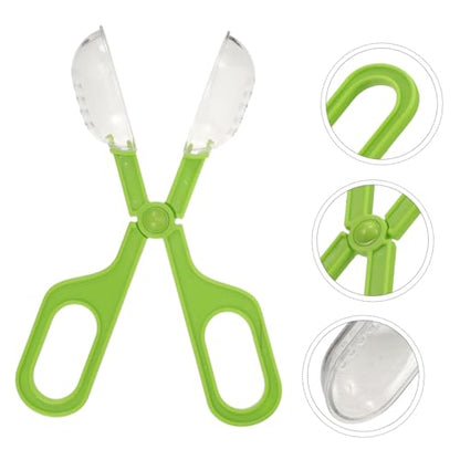 Yardwe Reptile Cleaning Clamp and Feeding Tool Poop Scoop for Tortoise Lizard and Safe and User-Friendly Design for Indoor and Outdoor Use Green