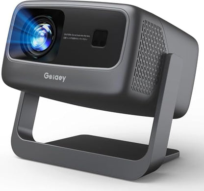 [4500 Brightness/Built in Apps/65W Audio] Outdoor 4K-Projector with WiFi and Bluetooth 5.4, Auto Focus Smart Projector Support DoIby Audio, Upgrade GO2 Short Throw Projector with 360°Stand
