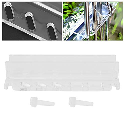 Acrylic Fish Tank Tweezer Organizer Storage Bracket Holder Transparent Durable Multi Tool Mount For Aquarium Cleaning Tools Scissors Tweezers Scrapers Clear Plastic 14.2x5.2cm
