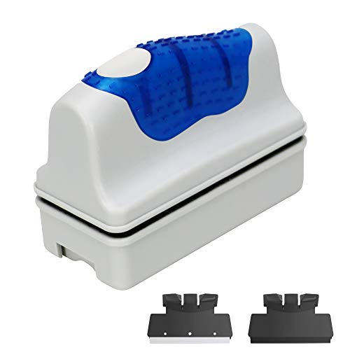 Jasonwell Magnetic Aquarium Fish Tank Glass Algae Glass Cleaner Scrubber Floating Clean Brush(S) - color: Blue, size: S
