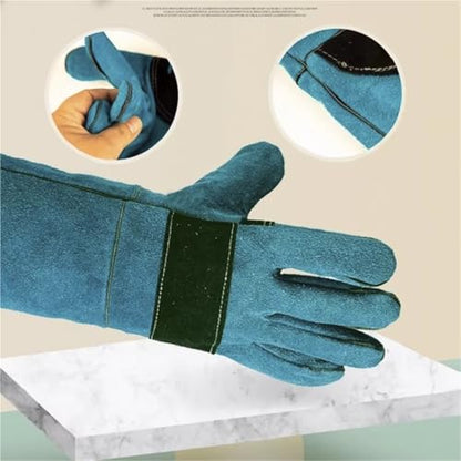 Compatible for Animal Bite Resistant Protective Gloves for Grooming, Bathing, Welding & Reptile Handling - color: Light Green