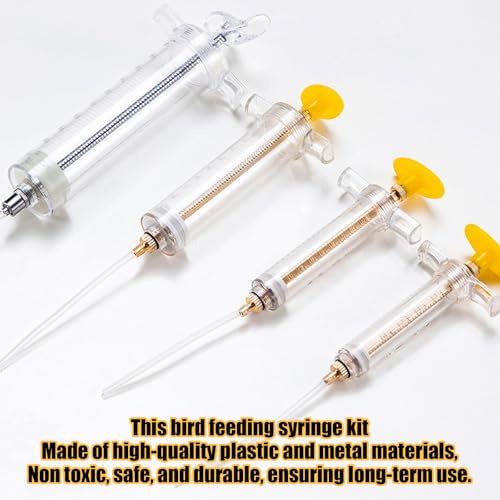 Baby Bird Feeding Syringe Set, Small Pet Parrot Feeding Tubes for Birds, Hand Feeding Tubes Kit Parrot Feeder Food Feeding & Watering Supplies for Small Pet Baby Birds (10ML) - color: 10ML