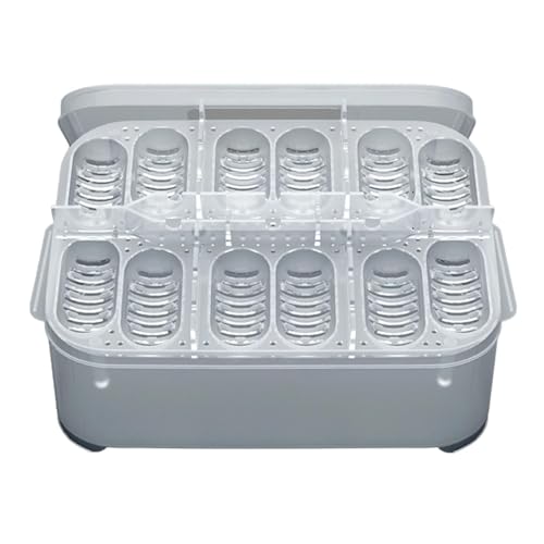 Clear Incubator Transparent Floating Design 12 Grids Reusable | Snake Incubation Box 12 Grids Transparent Floating Design Reusable Clear Incubator Box Incubation for Frog Snake Lizard