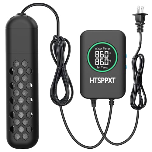 Aquarium Heater, 100W/200W/300W/500W Adjustable Fish Tank Heater with Intelligent Digital LED Controller, Overheating and Out of Water Protection for Freshwater and Saltwater Tanks - size: 100W for 10-20 Gallon