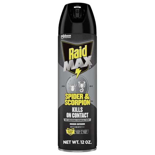 Raid Max Spider and Scorpion Killer, Kills Spiders, Scorpions, Roaches, Ants, Waterbugs, Earwigs, 12 Oz