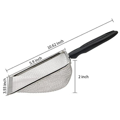Reptile Sand Shovel Stainless Steel Fine Mesh Sand Substrate Scoop for Litter Cleaner Scooper for Sand Bedding