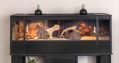 New Age Pet ECOFLEX X-Large Reptile Enclosure with Matching Cabinet Stand Set in Black - color: Black, size: X-Large