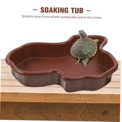 Large Tortoise Bathing Dish Versatile Reptile Water Basin for Turtles and Frogs Durable Design for Comfortable Soaking and Resting Terrariums