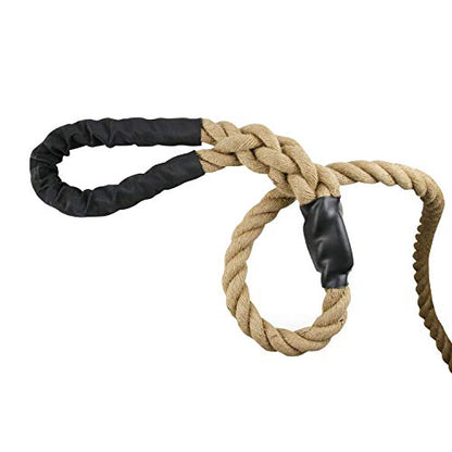 Perantlb Outdoor Climbing Rope for Fitness and Strength Training, Workout Gym Climbing Rope, 1.5'' in Diameter, Length Available: 8,10, 15, 20, 25, 30,40, 50 Feet… - size: 15 ft, style: Without Hook