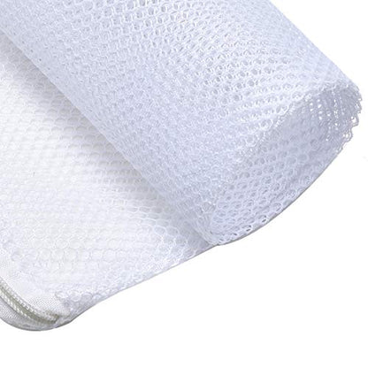 Aquarium Mesh Bags Large Filter Media Bags, 17.8" by 13.5", 4pcs | Plastic Zipper, White Net Bags, For Bio Balls & Ammonia Remover