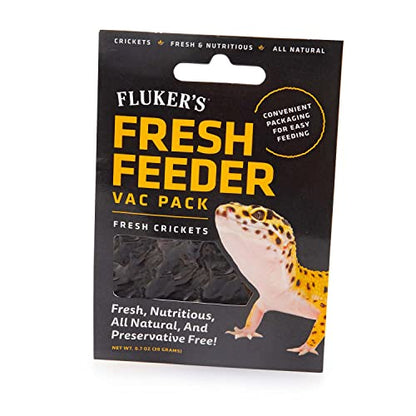 Fluker's Fresh Feeder Vac Pack Crickets, All Natural and Preservative Free, Great for Insect Eating Reptiles, Birds, or Small Animals, 0.7 oz - size: 0.7 Ounce (Pack of 1)