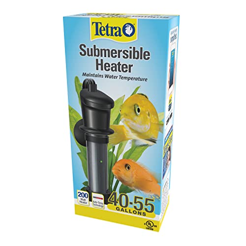 Tetra 200W Submersible Aquarium Heater for 40-55 Gallon Fish Tanks | Automatic Thermostat Keeps Water At 78 Degrees, Easy To Use - Attaches To Aquarium Wall, Heat & Shock Resistant - size: 40-55 Gallon
