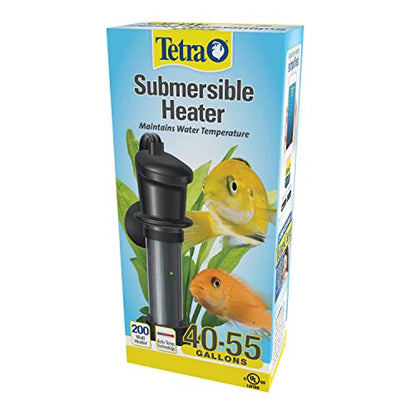 Tetra 200W Submersible Aquarium Heater for 40-55 Gallon Fish Tanks | Automatic Thermostat Keeps Water At 78 Degrees, Easy To Use - Attaches To Aquarium Wall, Heat & Shock Resistant - size: 40-55 Gallon