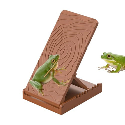 Bearded Dragon Basking Ramp Foldable Non-Slip Resting Playing Feeding | Bearded Dragons Climbing Step Ramp for Lizard Keepers Enclosure Vivarium Tank Frogs Geckos Chameleons Newts Snakes Tortoise - color: Light Brown
