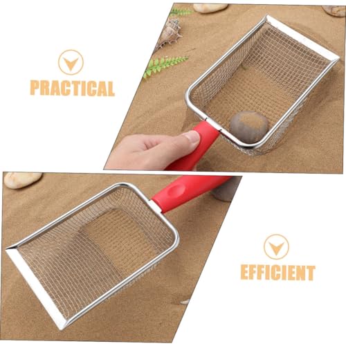 Mipcase Cat Litter Scoop Durable Stainless Steel Poop Scooper for Cat Litter Boxes Mesh Design for Precision Cleaning Corner Reach for and Reptile Habitats