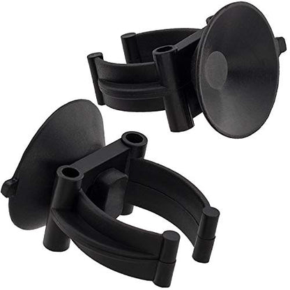 OIIKI 10 PCS Aquarium Heater Suction Cups with Clips, Black, 1.30inch | Plastic and Rubber Material, Air Hose Tube Holders Clamps for Fish Tank