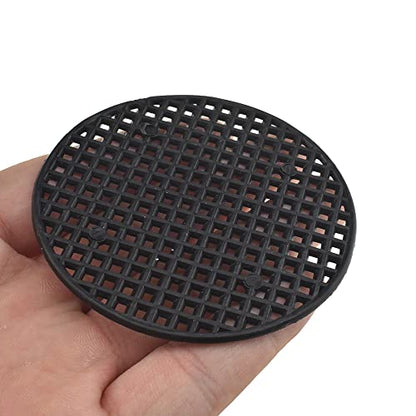 HAHIYO 20PCs 2.95Inch/7.5Cm Black Round PP Plastic Flower Pot Hole Mesh Pad Bottom Grid Mat Bonsai Drainage mesh Hole Screens Gasket Prevent Soil Loss Breathable Gasket Drainage Netting for Bonsai - size: Round-2.95In-20P