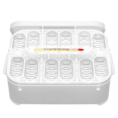 Reptile Incubation Box Reptile Incubator Egg Tray Hatching Box with 12 Grids for Turtle Gecko Lizards Mane, Reptile Hatching Box, standard, style 1