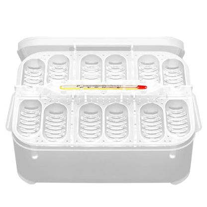 Reptile Incubation Box Reptile Incubator Egg Tray Hatching Box with 12 Grids for Turtle Gecko Lizards Mane, Reptile Hatching Box, standard, style 1