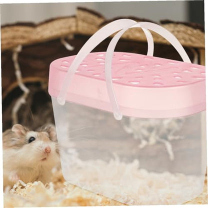 VANZACK 2pcs Pet Carrier for Dogs Cats Portable Travel Crate Reptile Boxes Turtle Containers - color: Pink