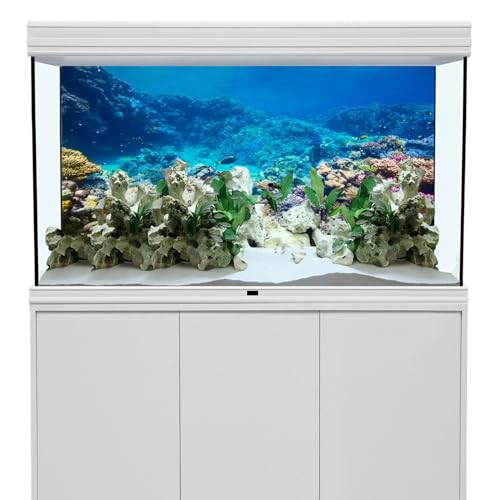 Aquarium Background Coral Tropical Undersea Fish Tank Backdrop 24x12 inches | AWERT Vivid Coral Reef Tropical Fish Print, Durable Polyester - size: 24 x 12 in