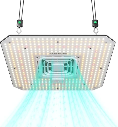 VIVOSUN AeroLight A150SE 150W LED Grow Light with Fan & Smart Control | App & GrowHub E42A/E25 compatible, covers 2x4/3x3 ft - size: 2.7x2.7