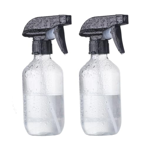 Teyssor Plastic Spray Bottles Empty Water Spray Bottle 500ml/16.9oz Fine Mist Refillable Bottles for Cleaning Solutions, Plants, Hair, Essential Oils 2 Pack