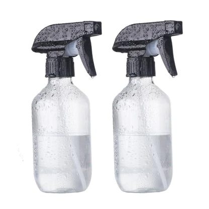 Teyssor Plastic Spray Bottles Empty Water Spray Bottle 500ml/16.9oz Fine Mist Refillable Bottles for Cleaning Solutions, Plants, Hair, Essential Oils 2 Pack