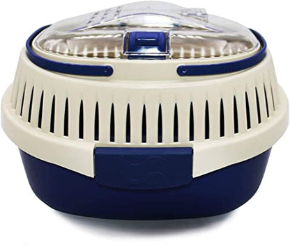 KAMEIOU Blue Small Animal Carrier for Guinea Pig, Sugar Glider, Hamster, Hedgehog, Chinchillas, Rat, Snakes - Portable, Lightweight, Breathable - Travel, Outdoor, Home Use - color: Blue