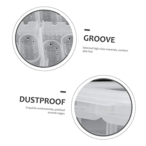 DOITOOL Practical Compartment Reptile Egg Incubator Box for Lizard and Gecko Hatching Transparent Design Lightweight and Durable for Pet Breeding and Scientific Research - color: White