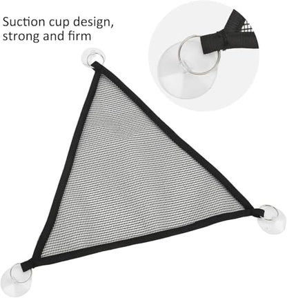 Reptile Hammocks, 2pcs Triangular Bearded Dragon Hammock Soft Breathable Hanging Hammock Net with Suction Cup for Large & Small Geckos, or Lizards(M)