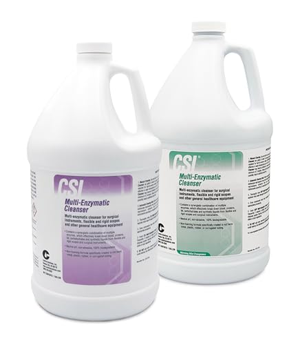 CSI Central Solutions Multi Enzymatic Cleanser - Hospital Grade Medical Instrument Cleaner for Presoak and Manual Processing, 1 Gal - style: Original