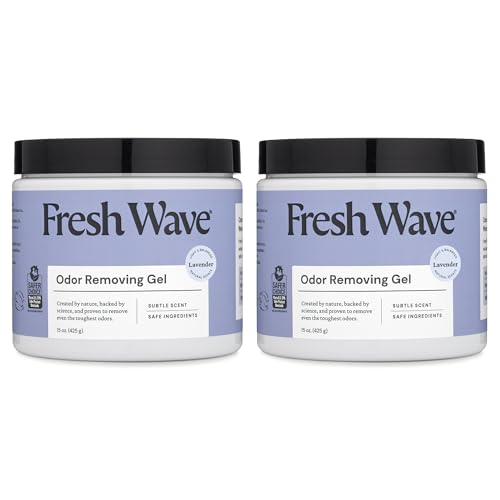 Fresh Wave Lavender Odor Eliminator Gel 2Pk 15 oz - Air Freshener for Home | Lasts 30-60 days. Plant-based odor absorber. No perfumes or harsh chemicals. Bathroom & closet deoderizer. Refills available. - size: 15 Fl Oz (Pack of 2)