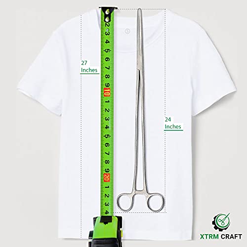 Pean Hemostat Straight and Curved Multipurpose Locking Tweezer Clamps Serrated, Stainless Steel - Hemostats for Nurses, Fishing Forceps, Crafts and Hobby - style: Straight