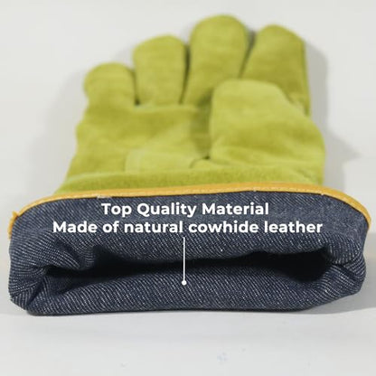 HANDLANDY HLDD Animal Handing Gloves- Bite Proof, Puncture & Scratch Resistant for Safe Handling - color: Yellow, size: 16-inches