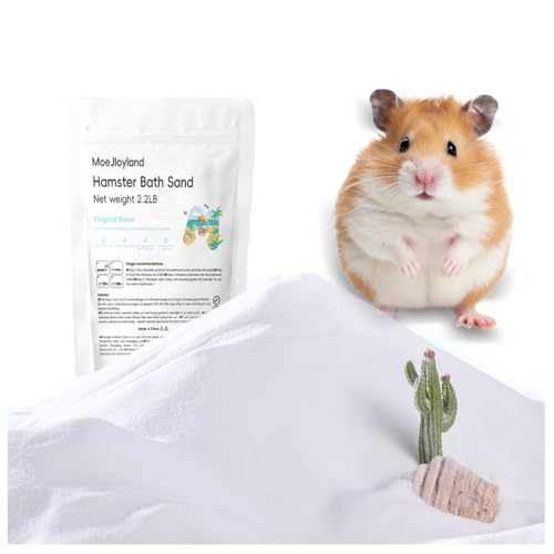 Hamster Sand Bath - Whit Fine Sand Hamster Bedding Reptile Silica Sand Gerbil Hideout for Hamster Chinchillas Gerbil Small Animals Small Pets (White, 2.2 lb) - color: White, size: 2.2 lb