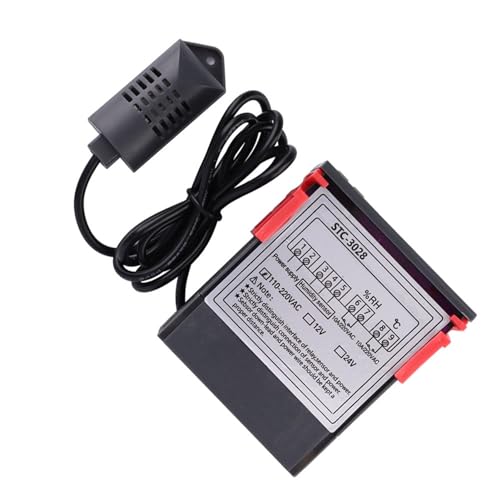Haofy Temperature Controller 1°C Accuracy STC 3028 - Digital Thermostat Auto Cooling Heating for Home Brewing Reptile Incubation Fermentation with Large Screen Display (110~240VAC) - size: 110~240VAC