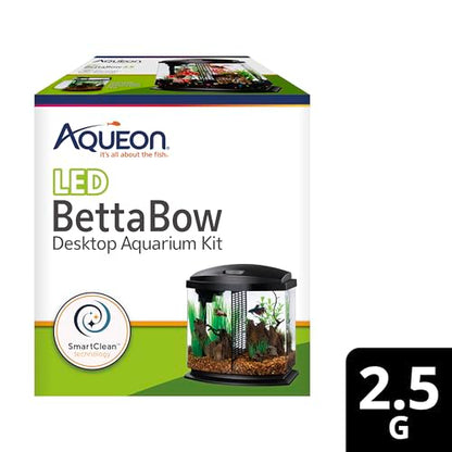 Aqueon 00800198: Aquarium Kit BettaBow Led Blk 2.5G