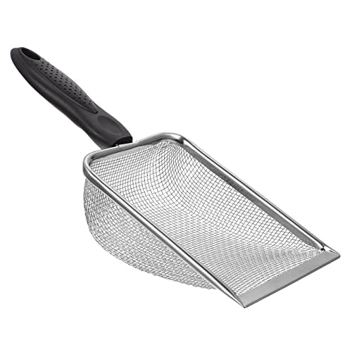 1pc Stainless Steel Reptile Sand Scoop Fine Mesh for Litter Cleaning Terrariums and Aquariums for Tortoise Snake and Bearded Dragon Substrates