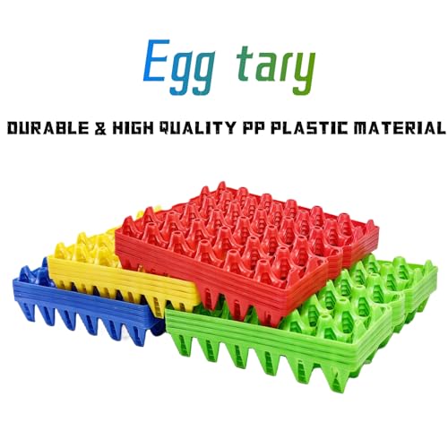4-Pack Plastic Egg Tray Egg Crates, 30-Egg Flats, Stackable, Durable, Reusable, Green - size: 4-Pack Green