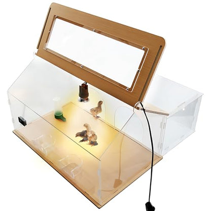 5 in 1 Chick Starter Kit 40-50 Chick Brooder Box Small Chicken Coop | Brooder Heat Lamp 2,Baby Chicken Box,Chicken Feeder,Waterer,Thermo-hygrometer