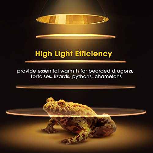 Reptile Heat Bulb 50W UVA UVB Reptile Light Bulbs Dimmable | 2 Pack Heat Lamp Bulbs, Basking Light Bulb for Turtle, Beard Dragon Gecko Lizard Amphibians - color: Cream-50w Th09