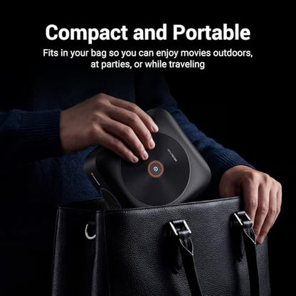 HAPPRUN 1500 ANSI Lumens Outdoor Projector with Official Google TV | 4K Supported, Dolby Audio, TOF Auto Focus & Auto Keystone, 10K+ Apps, WiFi 6, Bluetooth, Indoor & Outdoor Movies
