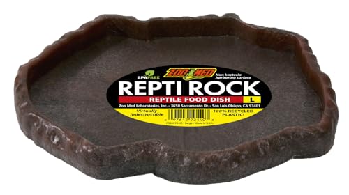 Zoo Med Reptile Rock Food Dish, Large, Colors May Vary - size: Large (10"l x 1"w x 8"h)