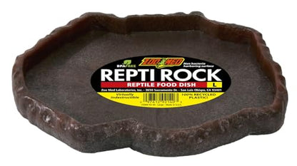 Zoo Med Reptile Rock Food Dish, Large, Colors May Vary - size: Large (10"l x 1"w x 8"h)