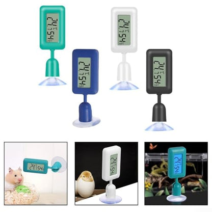 FABULETTA Fahrenheit Dual Scale Thermometer, 360 Degree Rotating Hygrometer, Suction Cup Reptile Thermometer(Green) - color: Green