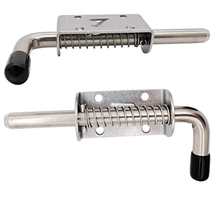 6 Pack 304 Steel 5 Inch（128MM） Spring Pin Latch Lock Pin Suitable for Doors，Utility Trailer Gate，Cabinets and etc.