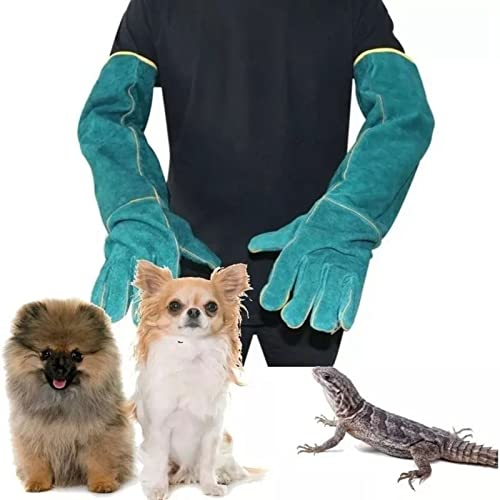 Animal Handling Gloves Bite Proof, 60 cm 23.6 Inch Reinforced Padding Non Scratch for Handling Falcon Dog Cat Bird Reptile Snake Anti Bite Work Gloves Protective Tools
