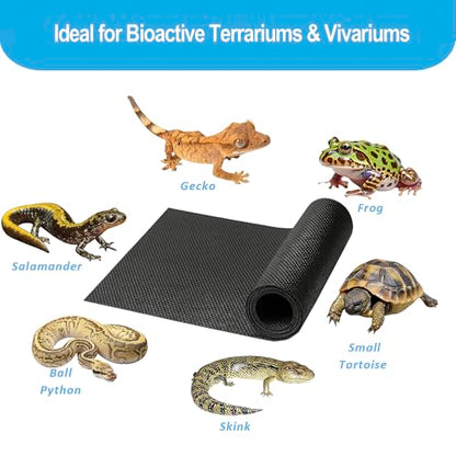 2Pcs 36"x18"Reptile Terrarium Substrate Barriers, Bioactive Terrarium Supplies, Reptile Tank Accessories for Geckos, Snakes, Lizards, Frogs, Tarantula, Newts, Salamanders, Skinks