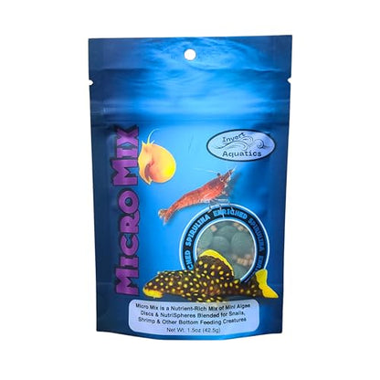 Micro Mix - Sinking Blended Diet for Snails, Shrimp & Bottom Feeding Fish (1.5 oz (42.5g)) - size: 1.5 Ounce (Pack of 1)